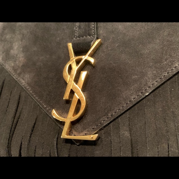 YSL Saint Laurent Monogram Fringe Crossbody Bag, - Picture 6 of 11